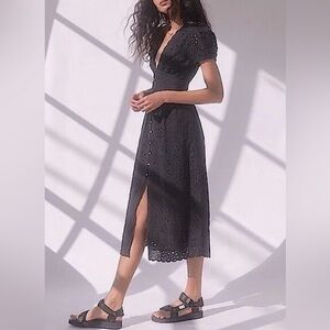 Wilfred (Aritzia) Black Eyelet Dress